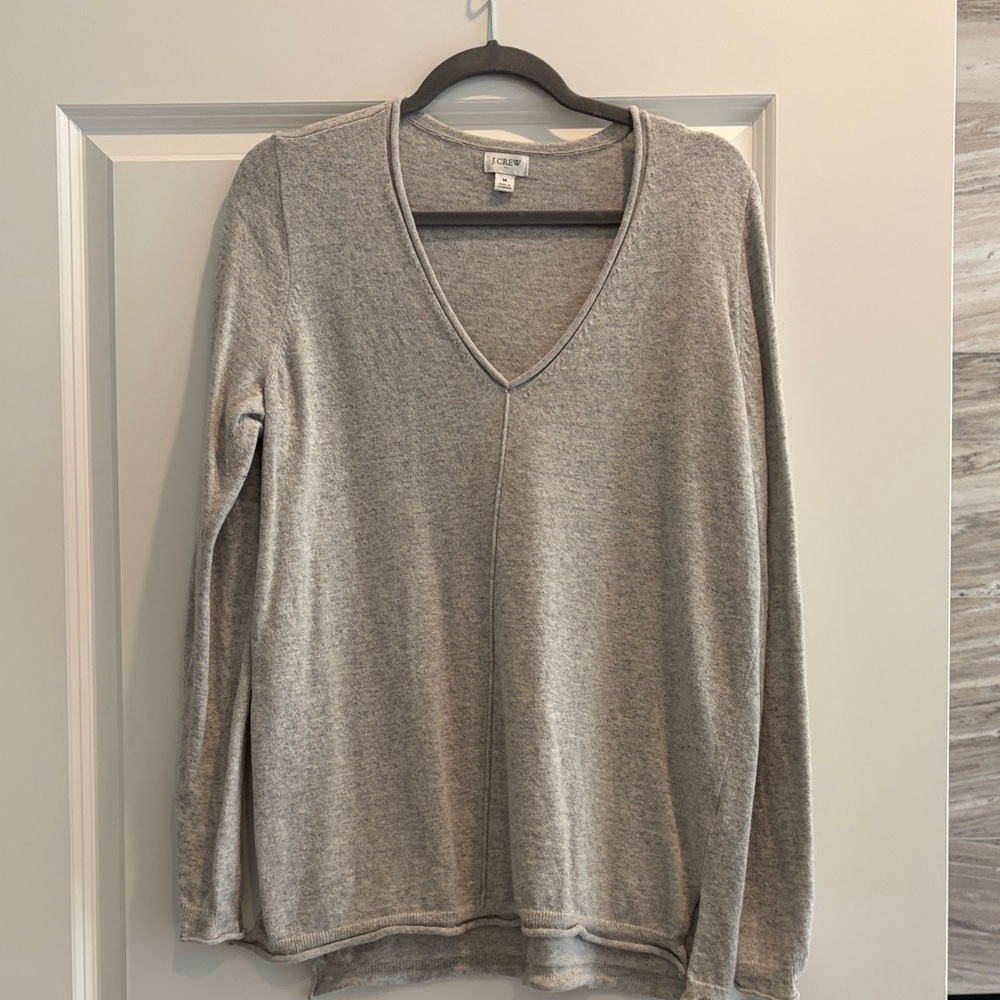J. Crew Gray V-Neck Sweater